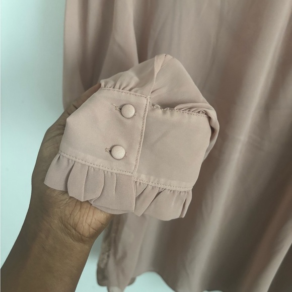 Sheer Lace Blouse Set Party Top Ruffle Victorian Romantic Feminine Coquette XL - Picture 3 of 6